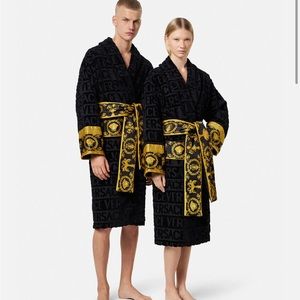 Black Versace robe baroque